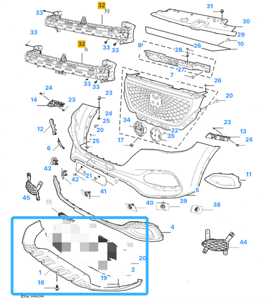 MG HS MK1 2021-2024 Front Bumper Lower Section Undertray - 10947208