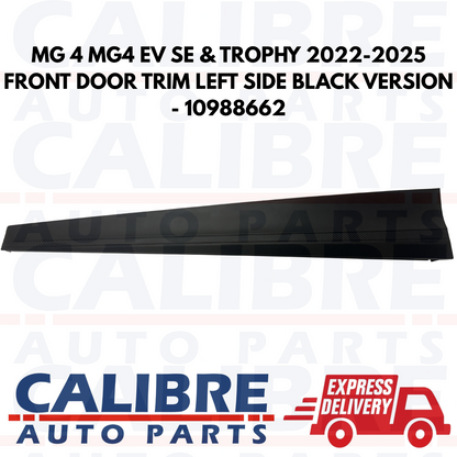 MG 4 EV 2022-2025 Black Front Left Passenger Side Door Trim Panel - 10988662