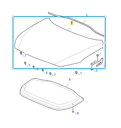 MG ZS MK1 2017-2024 Primed Bonnet Hood Panel Shell- 10230176-SEPP