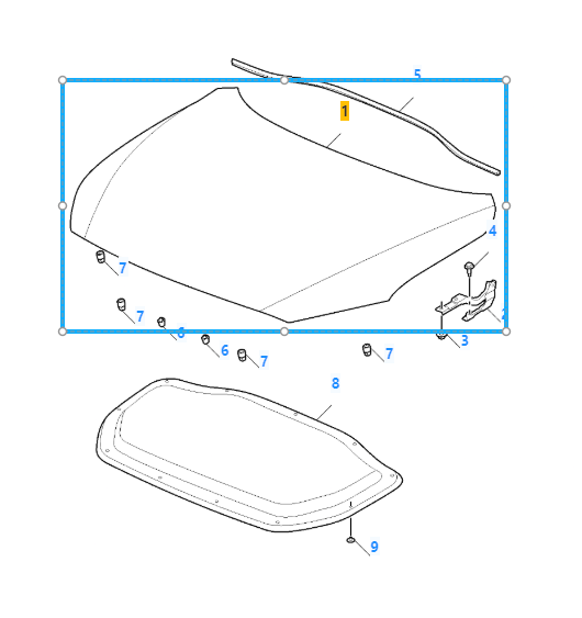 MG ZS MK1 2017-2024 Primed Bonnet Hood Panel Shell- 10230176-SEPP