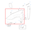 MG HS 2024-2026 Front Left Wing Fender