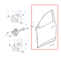 MG5 2020-2025 Front Left Door Shell