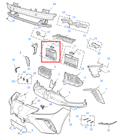 MG4 2022-2026 Right Active Grille Shutter with Motor