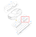 MG ZS 2017-2024 Rear Left Door Moulding Trim